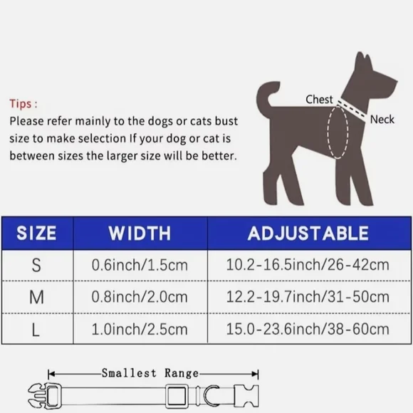 Pick a Dog Collar With A Red Heart Pattern. Size Small - Picture 3 of 3